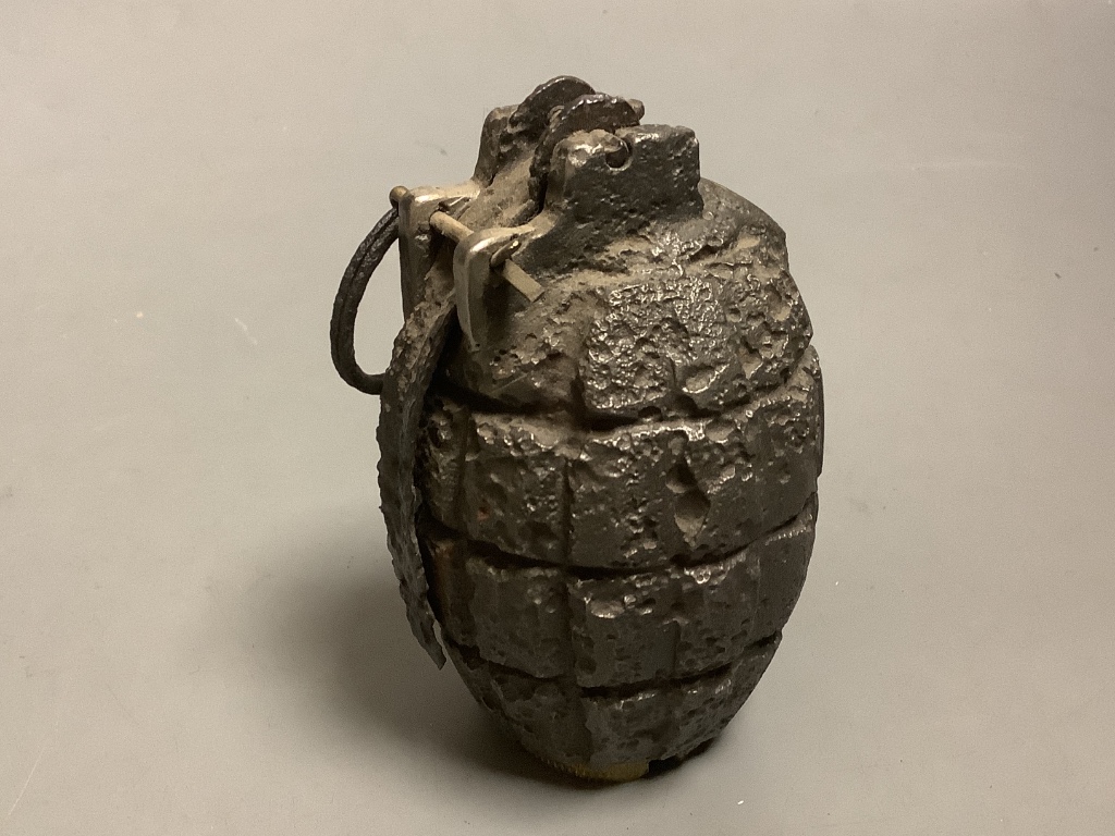 An inert British mills No.5 grenade WWI. Please note - only available to UK buyers. Collection only - postage not available.